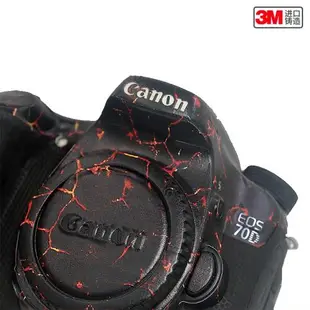 適用于佳能EOS70D機身微單美保護迷彩磨砂碳纖3M貼紙矩陣本膜貼貼