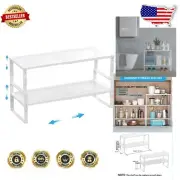 Expandable and Stackable Spice Rack for Stylish Kitchen Organization (2-Pack)