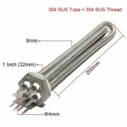 Immersion Water Heating Tube BSP/NPT Thread Stainles Steel 36V/48 Heater Element
