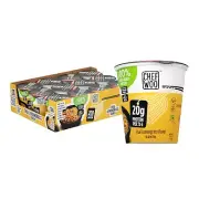 CHEF WOO Thai Lemongrass Ramen Cup High Protein Noodles 12 PACK 20g of Animal...
