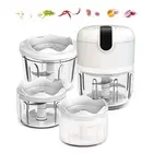 (100+250+350ML) White 3 Pcs Cordless Mini Food Chopper,Small Food Processor f...