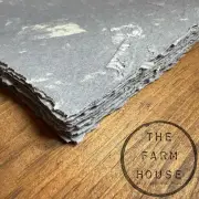 Handmade Paper -8.5 X 11.5 - Antique Laid & Deckled Edge -5 Pack -“EARL GREY”