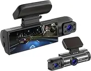 Car DVR Wide-Angle 2-Record High-Definition Night Vision 1080P Driving Recorder Suction Cup 2-Lens Car Front and Inside Video
