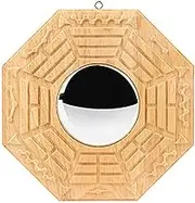 Feng Shui Bagua Mirror - Wood Feng Shui Mirror Concave Mirror Convex Mirror | Lucky Chinese Fengshui Wall Mounted Mirrors for Good