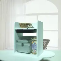 在飛比找momo購物網優惠-【ONE 生活】桌上書架附抽屜/化妝品盒(小書架寬32.4C