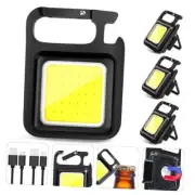 Keychain Flashlight Cob Keychain Work Light 4 Light Modes Small Emergency 4pc