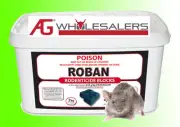 MUCH SAFER FOR CATS DOGS - 2KG MOUSE BAIT ROBAN WAX BLOCKS - RODENT RAT POISON