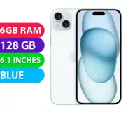 Apple iPhone 15 (128GB, Blue) - Refurbished - As New