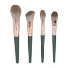 14pcs Green Makeup Blusher Brush Soft Ergonomic Handle Synthetic Fibre Eyesh XXL