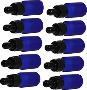 SHERCHPRY 10Pcs Frosted Glass Essential Oil Bottle with Dropper Leak Dispenser for Travel Home DIY Perfumes for Essential Oils Massage Oil Mixtures