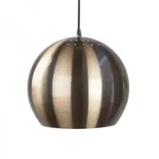 Itzel Modern Spherical Cord Drop Metal Pendant Light Lamp - Brown