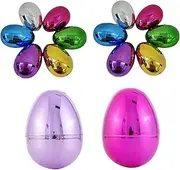 14PCS Easter Eggs, Metallic Fillable Plastic Eggs, 2.4x1.7 Colorful Bright Easter Empty for Egg Hunt, Surprise Egg, Hunt Empty Plastic