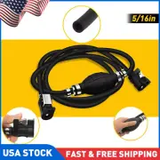 Fuel Line Assembly with Primer Bulb Steel Hose Clamps Marine Outboard Boat Motor
