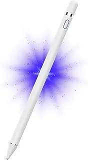 DOGAIN Active Stylus Pen for Android,iOS, iPad/iPad 2/New iPad 3/iPad4/iPad Pro/iPad Mini/iPad Mini 2/3 /4 and Most Tablet,1.5mm Fine Point Rechargeable Digital Stylus Pen（White）