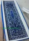 6'x3' dining Table Top for Home Decor Floral Inlay Work Black Marble Side Table