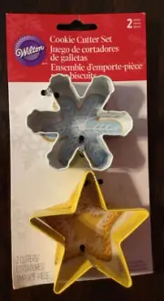 Wilton Cookie Cutter Set Snowflake Star Metal New in Package