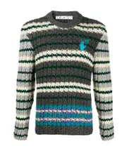 Hand horizontal-stripe jumper L Black