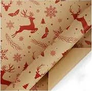 Christmas Style Cute Series Wrapping Paper Kraft Paper Pack of Five Christmas for Family Friends and Classmates 27.5in (Color : Y)
