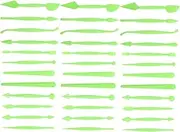 Ipetboom 36pcs Sculpting Tools: Plastic Clay Pottery Sculpting Tools - Fondant Cake Decorating Hand Supplies for Sugarcraft Modeling Creative DIY Projects