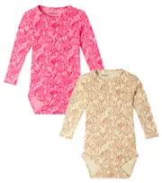 [Mini Rodini] Mini Rodini Baby set of 2 leopard-print jersey bodysuits M 1-3 pink