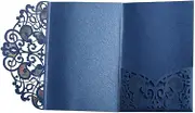 10 Pack European Style Business Wedding Invitations Cards Tri-Fold Lace Business Invitation Cards Party Decoration Party Invitations Supplies