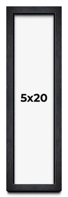 5x20 IN Shadow Box Frame Black | 1 Inches Deep Real Wood Farmhouse Shadowbox Dis
