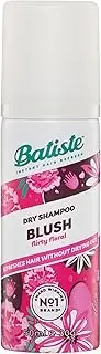 Batiste Blush Dry Shampoo Travel Size 50mL - Quick Hair Refresh with Flirty Floral Scent, Adds Volume & Texture, & Absorbs Oil, Ideal for Daily Haircare & Styling, For All Hair Types, Instant Results