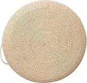 Floor Pillow 15.8x3.9'' Natural Pucao Safe & Breathable Floor Cushions Handwoven Round Cushion for Yoga Meditation Window Pad Tatami Cushion Gift