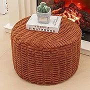 Asuprui Pouf Ottoman Round Ottoman Foot Rest Foot Stool Poufs for Living Room Bean Bag Chair Floor Pouf Storage Solution or Wedding