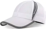 ELLEWIN Unisex Breathable Full Mesh Baseball Cap One Size, White New-m/L