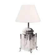 Kensington 1 Light Table Lamp Base Only Shiny Nickel - Engraved Tea Caddy - ELANK29240SN