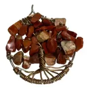 Life of tree Gemstone Jasper Pendant Natural Stone