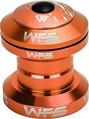 NV.28 1 Inch CNC Alloy Threadless Headset with Top Cap, Orange, HS02ZQORG