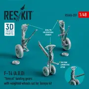 F-14 (A,B,D) "Tomcat" landing gears for Tamiya kit 1/48 ResKit RSU48-0259