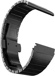 [MaKTech] Stainless Steel Band,22mm Metal Bracelet Strap with Butterfly Buckle,for Samsung Galaxy Watch 3 45mm/46mm,Huawei Watch 4/3 & Ultimate/GT 4/3 46mm Pro,Amazfit GTR 3/2 (Black)