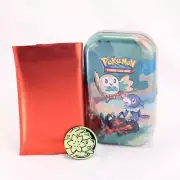 Pokemon Cards 20x Card Mini Tin Gift Bundle Bulk Bundle Joblot & Coin