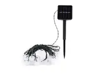 5M 20LEDS Solar String Lights Outdoor Crystal Globe Lights with 8 Modes Waterproof Solar Powered Patio Light for Garden Party Decor - white