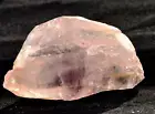 pink satyaloka azeztulite quartz with rare amethyst hue sat-chit ananda #7434