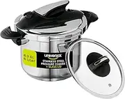 Universal 6.3Qt / 6L Stainless Steel Easy Use Pressure Cooker with Extra Tempered Glass Lid, Pressure Cooker & Multipurpose Pot, Rice Cooker, Pressure Canner