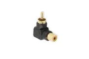 RCA Male to RCA Female Right Angle Adapter 90 Degree Connector Black