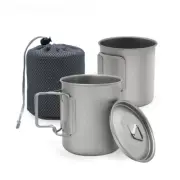 Camping Mug Titanium Cup Tourist Tableware Picnic Utensils Kitchen Equipment