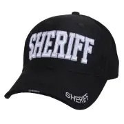 Black Embroidered SHERIFF Deluxe Low-Profile Baseball Hat - Rothco Police Cap