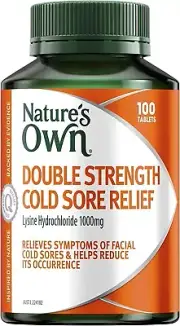 Cold Sore Relief Double Strength Tablets 100 Relieves Facial Cold Sore Symptoms