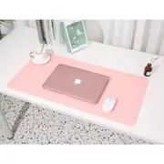 Smoky Pink Light Blue Extra Large Leather Table Mat For Study Work Pad For Students Office Use 100X50cm Desk Mats