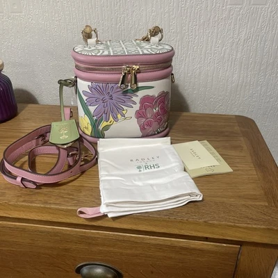 Radley RHS SS24 Medium Zip Around Bag In Chalk Leather BNWT RRP £239