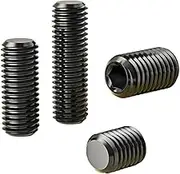 Alloy Steel Metric Thread Grub Screws Flat Point Hexagon Socket Set Screws Black Headless M3-M12(5mm,M5 (20Pcs))