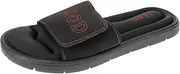 [IZOD] Men's Memory Foam Sandal, Velcro Adjustable Sport Slide, Size 7 to 12