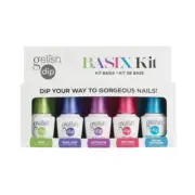 Gelish Basix Kit Dip Nail SNS - Prep, Base, Activator, Top, Brush Saver