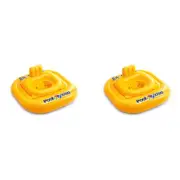 2x Intex Yellow School Deluxe Square Baby Swimming Inflatable Pool Vinyl Float