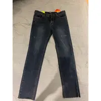 在飛比找蝦皮購物優惠-韓國Vikini +3C貼腿深藍牛仔褲L號